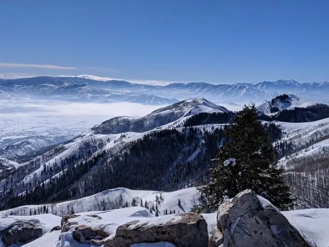 skiing view